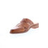 Фото #4 товара Bed Stu Alba F377006 Womens Brown Leather Slip On Heeled Sandals Shoes 7