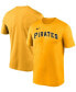 Фото #1 товара Men's Gold Pittsburgh Pirates Wordmark Legend T-shirt