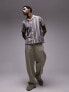 Фото #3 товара Topman short sleeve regular fit woven striped revere shirt in multi