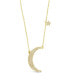 ფოტო #1 პროდუქტის Cubic Zirconia Crescent Star Charm Necklace