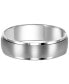 Men's Low Dome Brushed Finish Comfort Fit Wedding Band in Platinum