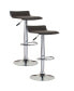 Фото #1 товара Favorite Finds Black Adjustable Swivel Barstool-Set of 2