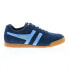 Фото #1 товара Gola Harrier Suede CMA192 Mens Blue Suede Lace Up Lifestyle Sneakers Shoes 8