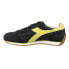 Фото #3 товара Diadora Equipe H Canvas Stone Wash Lace Up Mens Black Sneakers Casual Shoes 174