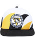 Фото #3 товара Men's White, Black Pittsburgh Penguins Vintage-Like Sharktooth Snapback Hat