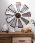 Farmhouse Metal Galvanized Wind Spinner Wall Decor