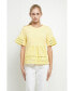 ფოტო #2 პროდუქტის Women's Knit Eyelet Mixed T-Shirts