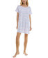 ფოტო #1 პროდუქტის Women's Printed Short-Sleeve Sleepshirt