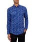 ფოტო #1 პროდუქტის Men's Non-Iron Performance Stretch Moisture-Wicking Abstract Floral Button-Down Shirt