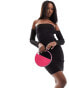 Фото #2 товара Vesper bardot long sleeve mini dress in black