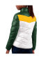 Толстовка GIII 4Her White & Green Bay Packers New Star Quilted