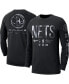 Фото #1 товара Men's Black Brooklyn Nets Essential Air Traffic Control Long Sleeve T-shirt