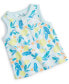 ფოტო #1 პროდუქტის Baby Boys Elegant Tropical Floral-Print Henley Tank Top, Created for Macy's