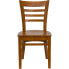 Фото #3 товара Hercules Series Ladder Back Cherry Wood Restaurant Chair