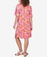 Фото #2 товара Petite Tropical Puff Print Dress