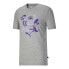 Puma Font Graphic Crew Neck Short Sleeve T-Shirt Mens Grey Casual Tops 67806604