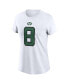 Women's Aaron Rodgers White New York Jets Player Name and Number T-shirt