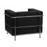 Фото #1 товара Hercules Regal Series Contemporary Black Leather Chair With Encasing Frame