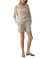 ფოტო #3 პროდუქტის Women's Cotton Open-Knit Long-Sleeve Sweater