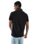 Tommy Hilfiger 1985 tipped slim polo shirt in black