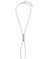 ფოტო #1 პროდუქტის Silver-Tone Triple Stone Lariat Necklace, 18" + 3" extender
