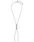 Lucky Brand silver-Tone Triple Stone Lariat Necklace, 18" + 3" extender