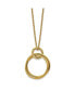 Фото #1 товара Yellow IP-plated Circle Pendant Cable Chain Necklace