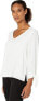 CeCe 3/4 Tie Sleeve V-neck Top W Bows White XS