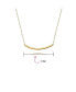 Minimalist Delicate Thin Sideways Horizontal Round Tube Curved Bar Slide Pendant Necklace For Women Gold Plated .925 Sterling Silver