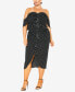 Фото #1 товара Plus Size Gina Spot Dress