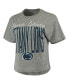 ფოტო #3 პროდუქტის Women's Heathered Gray Penn State Nittany Lions Sanibel Knobi Crop T-shirt