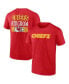 Фото #1 товара Men's Red Kansas City Chiefs Big and Tall Two-Sided T-shirt
