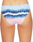 Фото #3 товара Splendid Women's 174834 Tie Dye Stripe Retro Blue Bikini Bottom Size XS