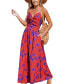 ფოტო #1 პროდუქტის Women's Paisley Print Twisted Maxi Beach Dress