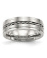 Фото #1 товара Stainless Steel Brushed and Polished Twisted 7mm Band Ring