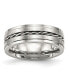 ფოტო #1 პროდუქტის Stainless Steel Brushed and Polished Twisted 7mm Band Ring