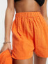 Фото #3 товара ASOS DESIGN textured beach short co ord in orange