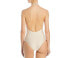 Jade Swim Womens Kenna Halter One Piece Swimsuit Beige Size Medium