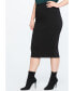 ფოტო #2 პროდუქტის Plus Size Knit Column Skirt