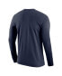 Фото #2 товара Men's Navy Arizona Wildcats Basketball Long Sleeve T-shirt