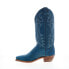 Abilene Boots 9270 Womens Blue Leather Slip On Cowboy Western Boots