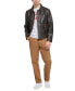 Men's Faux Leather Snap-Front Water-Resistant Jacket