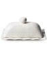 Фото #1 товара by Laura Johnson Signature White Ruffle Domed Butter Dish