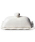 by Laura Johnson Signature White Ruffle Domed Butter Dish