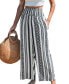 ფოტო #1 პროდუქტის Women's Smocked Waist Geo Pants