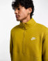 Nike Club half-zip top in mustard