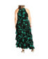 ფოტო #2 პროდუქტის Plus Size Joelle Print High Neck Maxi Dress