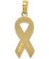 ფოტო #3 პროდუქტის Pink Enamel Awareness Charm Pendant in 14k Gold