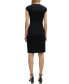 Фото #4 товара Women's Wool Cap Sleeve Slim-Fit Dress