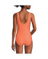 Women's Chlorine Resistant Texture High Leg Soft Cup Tugless Sporty One Piece Swimsuit